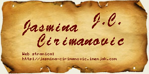 Jasmina Ćirimanović vizit kartica
